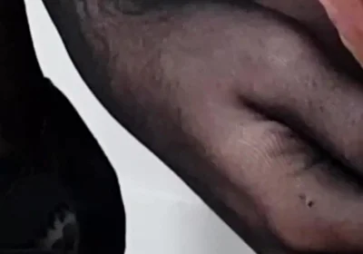 Sexy Dani Leg with Fountain Cum on Patterned Pantyhose