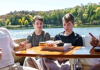 Stepdads Jax Thirio & Dalton Riley Take Turns Pounding Their Twink Stepsons On A Boat