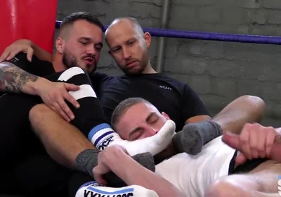 Boxer socks sniff. cum load