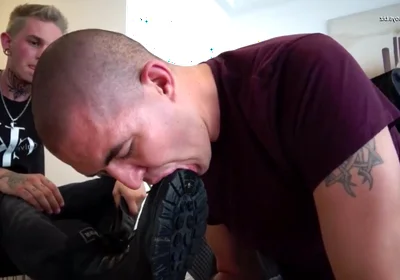 Master boots licking
