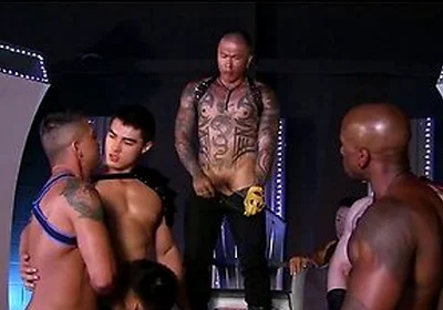 Muscular Asian Damian Dragon In Wild Orgy Session