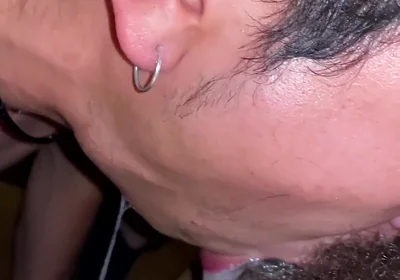Satisfying Stepdaddy with His Deep Throat