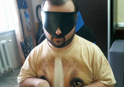 Disabled Person Trains His Mouth Before a Blowjob