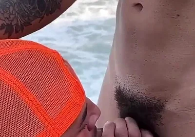 Public Gay Group Bareback Sex Beach Bangout!