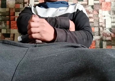 A Heterosexual Man Masturbates, After a Month of Abstinence, and Moans as He Ejaculates at the End