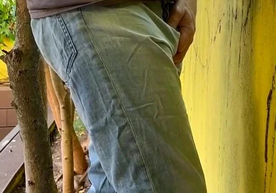 Guy Is Desperate to Pee and Tries to Hide From His Friend but Wets His Pants