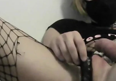 Femboy Uses Vibrating Buttplug and Rides Dildo in Chastity