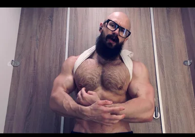Pec God. Listen to My Hard Breathing and Look at My Bulging Muscles