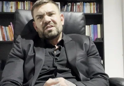 Handsome Guy Masturbates in Suit