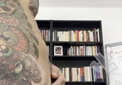 Young Man Masturbates in the Office