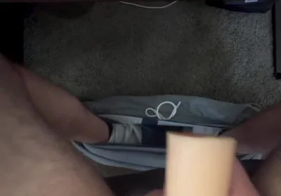 Playing with the Toy Under the Office Desk