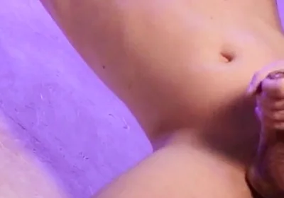 Twink Boy Stands Over the Mirror and Squirts His Cum on It