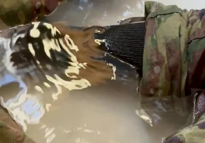 First Piss-pee Video! Watch While Army Specialist Gets in a Tub in Uniform and Begins to Wet Himself!