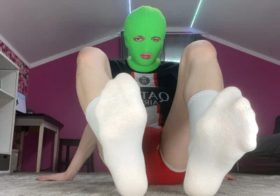 A Guy Shows His Legs and Plays with His Dick After a Walk