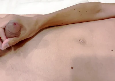 A Boy with a Large Foreskin Gets an Erection, Masturbates, and Cums Twice