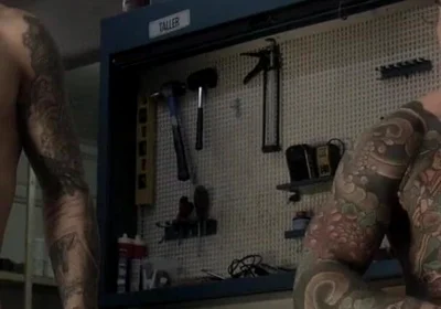 Two Friends in the Mechanic's Workshop