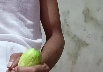 Jujut Expression Playing Solo Using Cucumbers That Have Been Hollowed Out