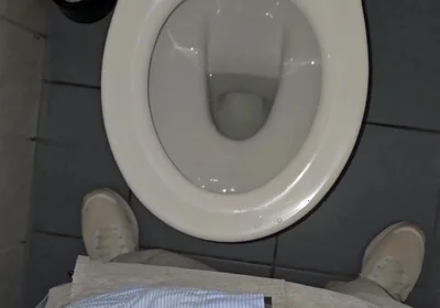 Phantomgentx - Hairy Muscular Hunk Moans Loud and Jerks in Public Toilet