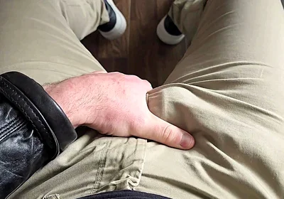German Voice Humiliates You. Leather Jacket. Hard Cock Drips Precum. Red Calvin Klein Boxers