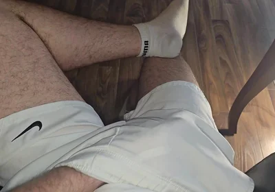 White Outfit Jerk off! Hot Stepdaddy Hardens Thick Cock & Makes It Cum