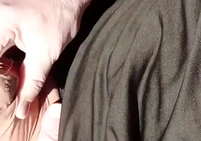 Horny Cumshot with the Door Open in the Car