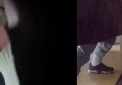 Amateur Boy Ordered to Get on His Knees, Blindfolded, and Pissed in His Mouth Through a Gloryhole