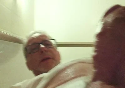 Wet T-shirt and Wet Underpants While Showering
