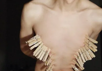 Masturbating with Clothespins
