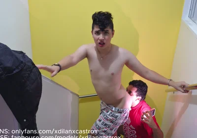 Cute Passive Gay Twink Gets Fucked Bareback by His Stepsister's Boyfriend