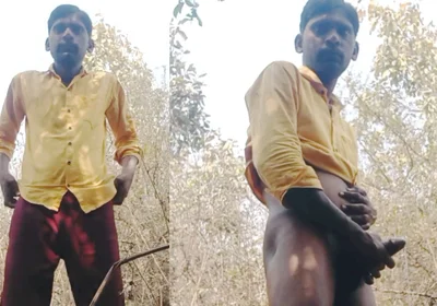 Rajesh Playboy 993 Outdoor Masturbating Big Cock and Cumming. Spanking Butt Stroking Cumshot