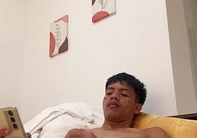 Filipino Twink Gets Hard, Jerking off to Explosive Cumshot