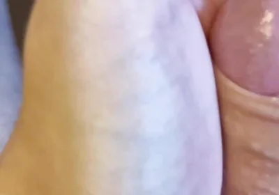 Jerking My Uncut Cock, Playing with My Foreskin and Precum