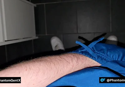 German Doctor Sneaks to Toilet and Jerks Out His Secret
