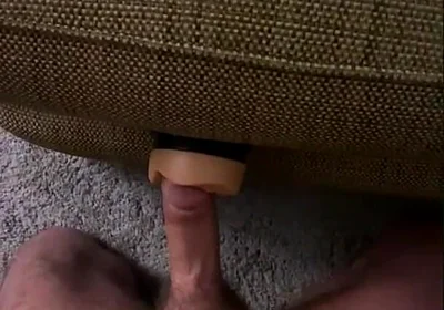 Fucking the Hot Toy in Between Cushions, Feels Like Real Wet Pussy
