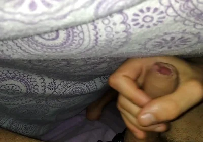 Boy Moaning and Jerking Good Wet Cock, in the Morning Under the Sheets! Better a Blowjob, Will You G