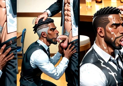 Black Waiter Sucks the Dicks of Customers and Kitchen Colleagues in Front of Everyone. Slide Pics Compilation Hentai