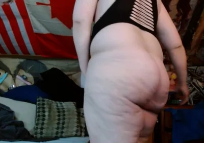Fatty Cum Dump Sissy Dances and Strips with a Dildo in His Ass Hole