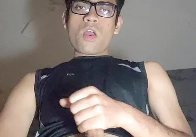 Kinky Twink Cock Play and Stroking Boner in Shorts