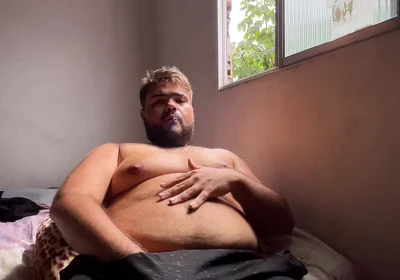 Fat Gay Sweaty Shaking Hairy Ass on All Fours, Front Hard Rolls Cumming