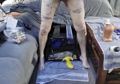 Butt slut ryan743 bounces on big dildo