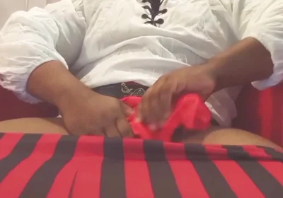 Pirate Cosplayer Jerks off!