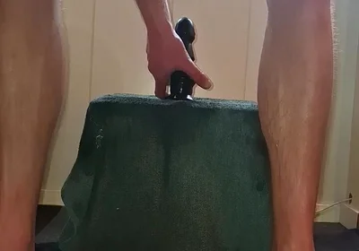 Solo Gay Extreme Anal Insertions - Triple Dildo - Remote - Dumbell