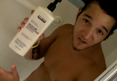 Shower Stroking Jock Jizzy
