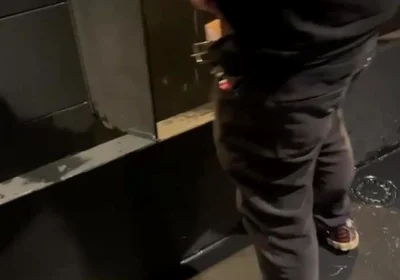 Boy Enters the Clubs Toilets and Catch a Guy Ready to Pee