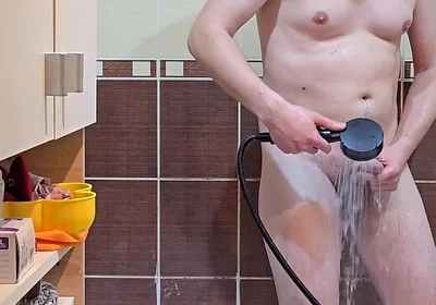Showing My Ass, Playing with My Cock After Cumming & Taking a Shower