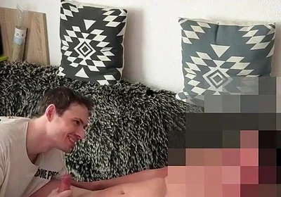 Straight Curious Plumber Returns to Get Sucked by a Gay Guy on the Couch
