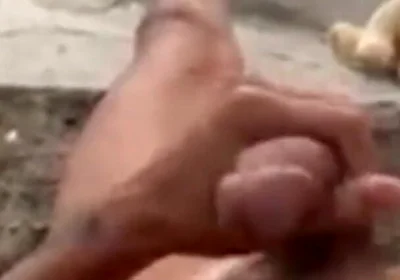 A Cumshot to Relieve Stress in the Backyard