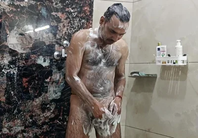 Indian Desi Man Sex and Show Shower Shoe and Masterbation