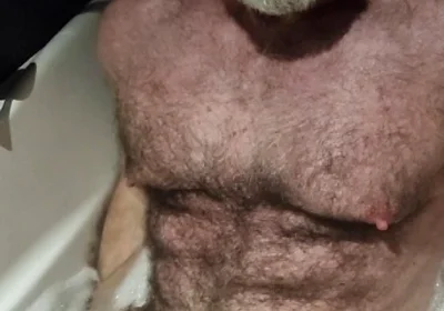 Hairy Muscle Bear Jerk off in Tub
