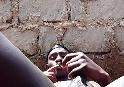 Twink with a Big Black Dick Jerks off in a Hot Vedio Out in Public as Neighbours Watch
